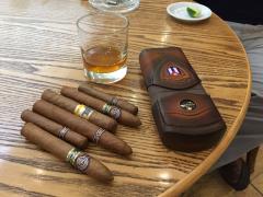 14 y.o. Havana Club and a selection of cigars from the in house tobacconist